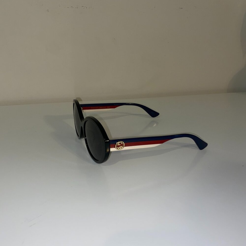 Gucci Round Web Black Sunglasses - Authentic GG0279SA